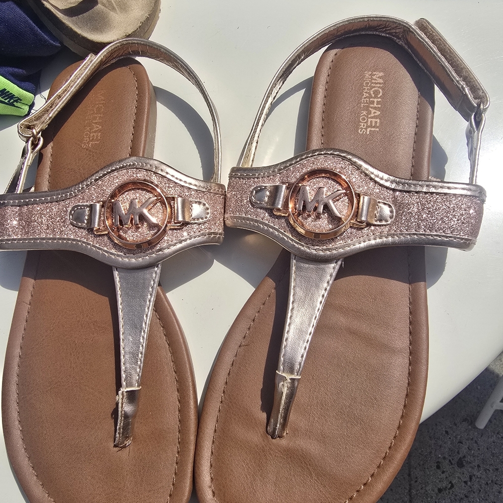 Michael Kors Kid Size Metallic Sandals